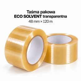 Taśma pakowa ECO SOLVENT transparentna 48×120 m | PROFESTO