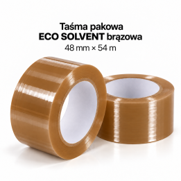 Taśma pakowa ECO SOLVENT brązowa 48×54 m – 6 szt. | PROFESTO