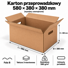 Karton klapowy 400x250x150 mm – 20 szt. | PROFESTO