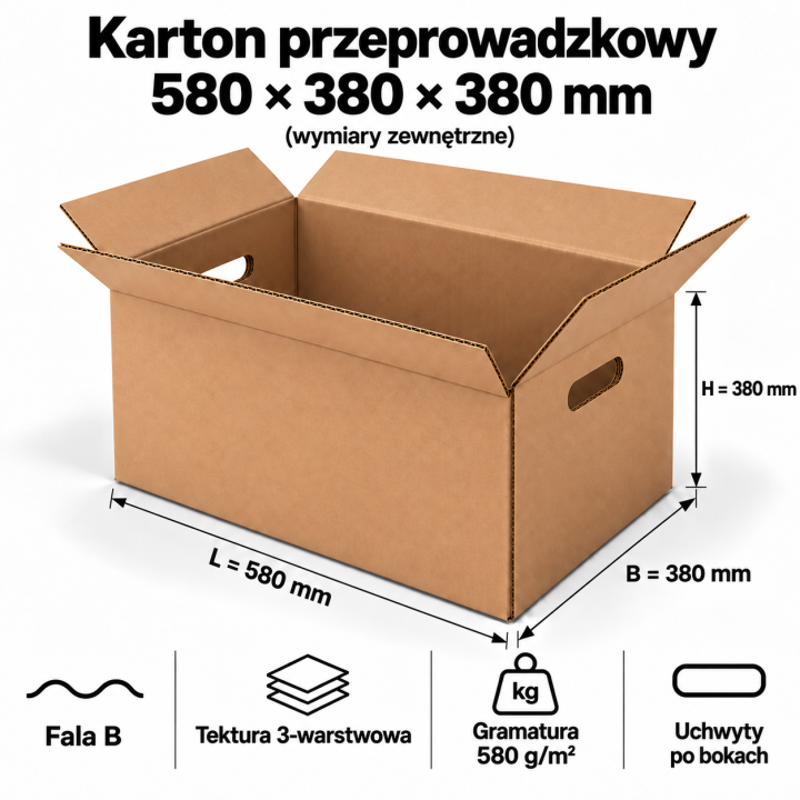 Karton klapowy 400x250x150 mm – 20 szt. | PROFESTO