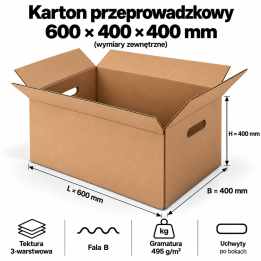 Karton klapowy 400x250x150 mm – 20 szt. | PROFESTO