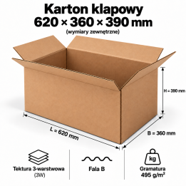 Karton klapowy 400x250x150 mm – 20 szt. | PROFESTO