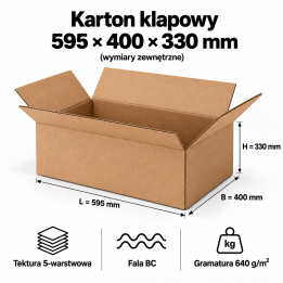 Karton klapowy 400x250x150 mm – 20 szt. | PROFESTO
