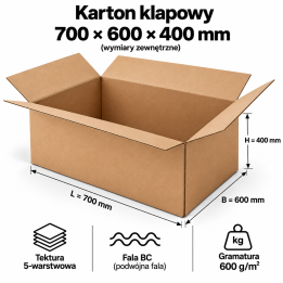 Karton klapowy 400x250x150 mm – 20 szt. | PROFESTO