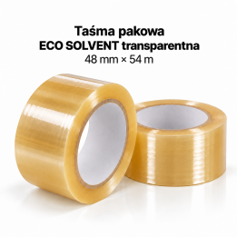 Taśma pakowa ECO SOLVENT transparentna 48×54 m | PROFESTO